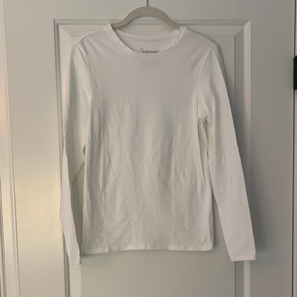Pact Pure White Long Sleeve Top